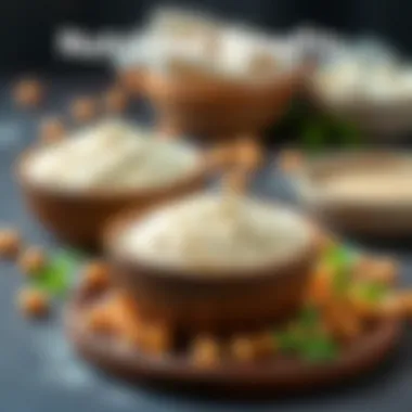 Nutritional benefits of chickpea flour emphasized visually