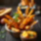 Delicious cheese-stuffed potato fries served in a rustic bowl