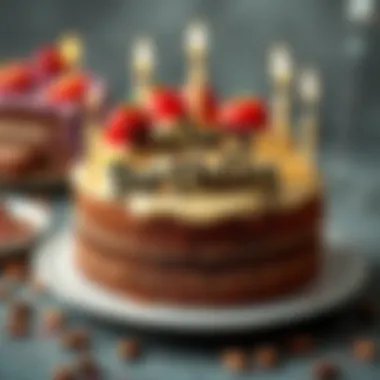 Playful birthday cake with humorous writing