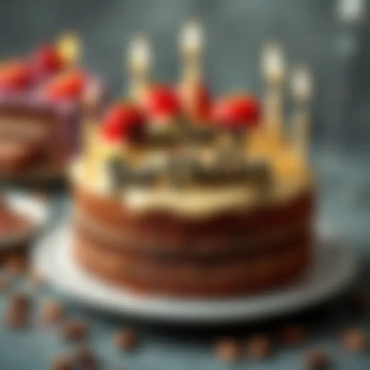 Playful birthday cake with humorous writing