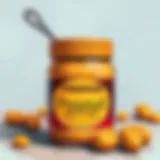 A jar of premium peanut butter with a spoon