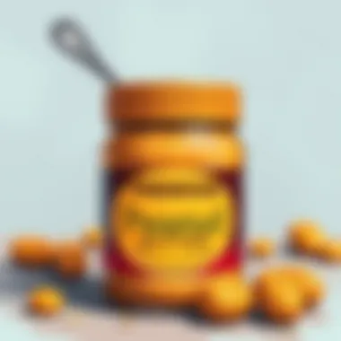 A jar of premium peanut butter with a spoon
