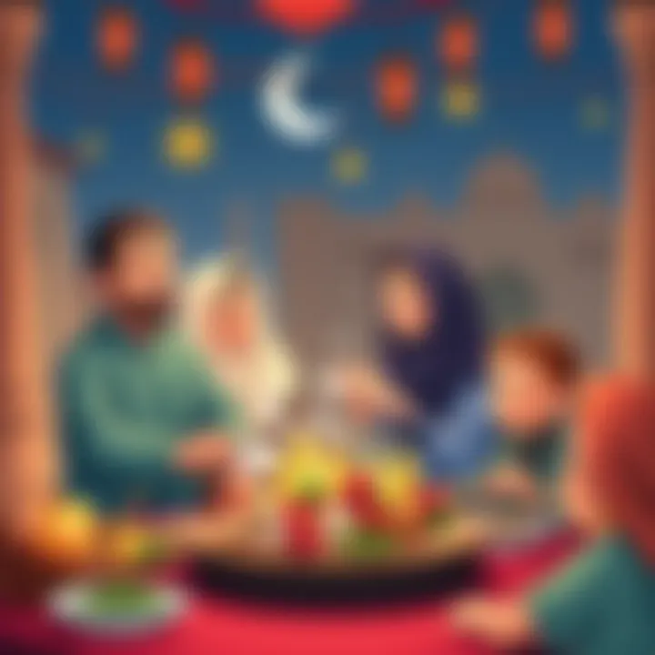 A family enjoying the spirit of togetherness during Ramadan