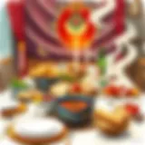 A traditional festive table adorned for Ramazan Bayramı