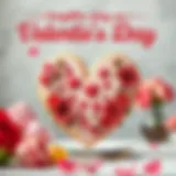 Romantic heart shape with floral decorations