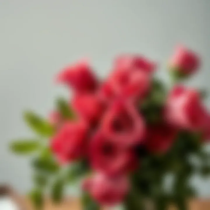 Beautiful bouquet of roses symbolizing love