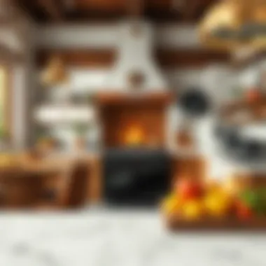 Modern kitchen featuring a Seyran oven, blending tradition with contemporary design