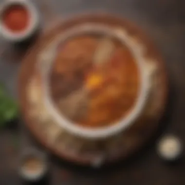 A bowl of filling ingredients on a kitchen counter