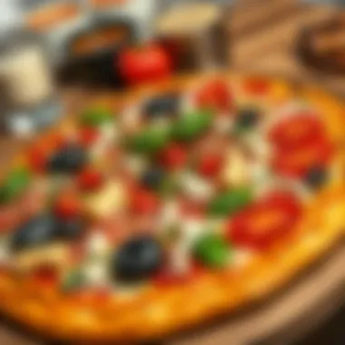 Rich variety of toppings on a Superos pizza