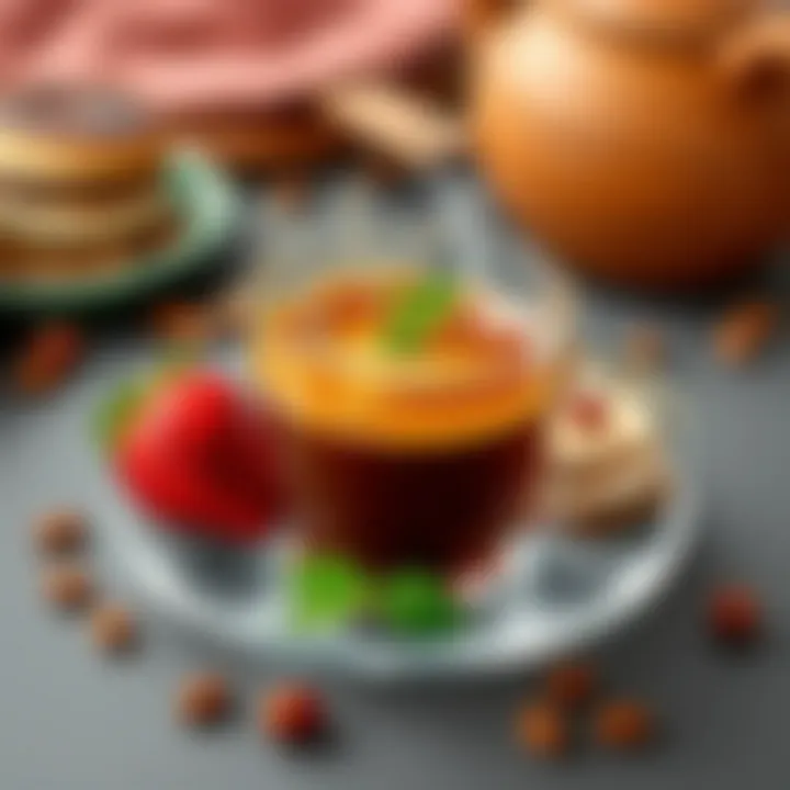 Artistic presentation of Turkish coffee with unique garnishes