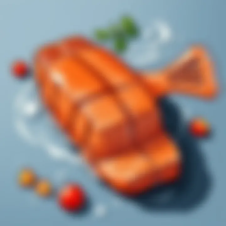 Visual representation of price trends for salmon