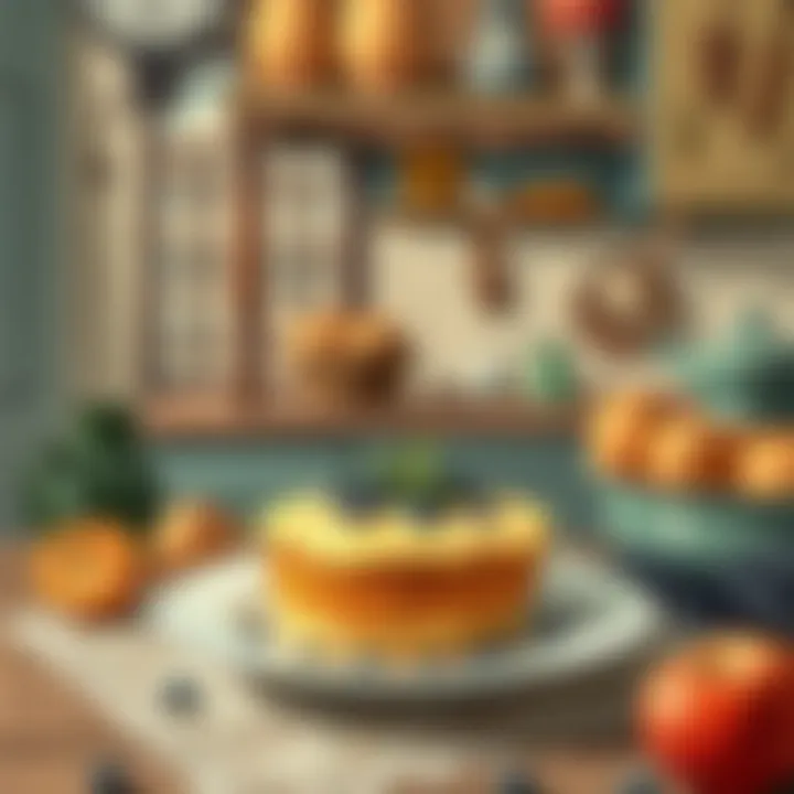 Historical roots of egg dessert captured in an antique kitchen